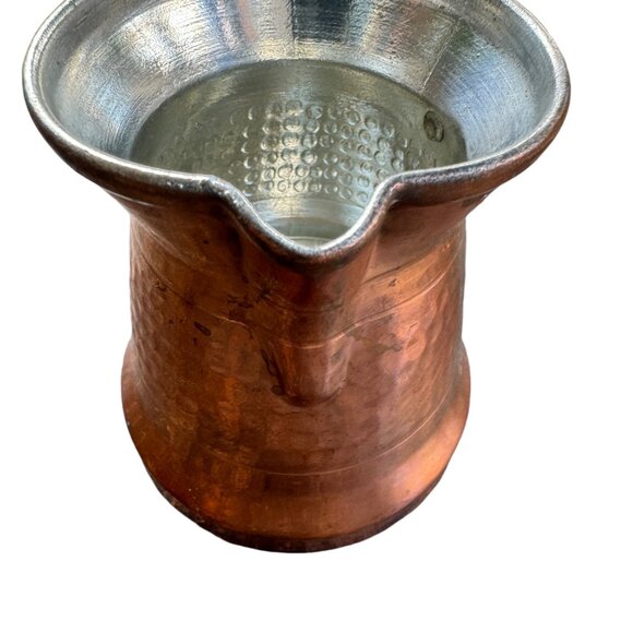 Hammered Copper Turkish Coffee Pot Small Saucepan - Picture 4 of 16
